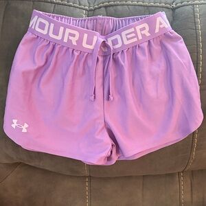 Size M - Under Armour Girls Purple Athletic Shorts